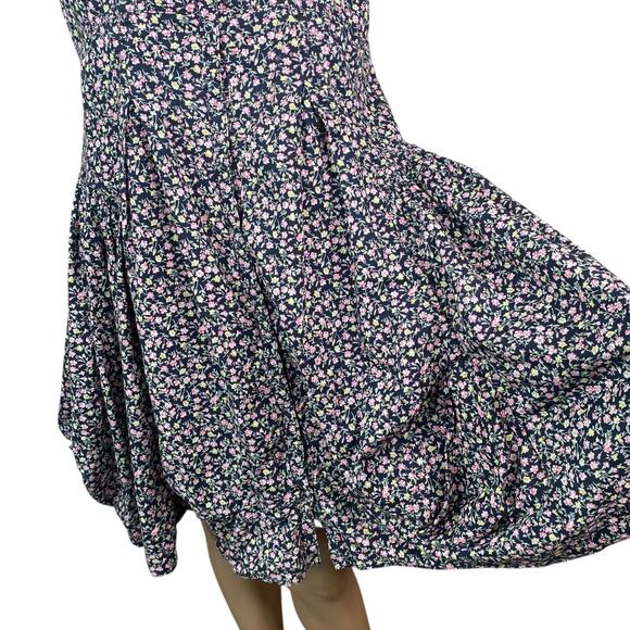 Anthropologie Maeve Y2K Alyssum Ditsy Floral Bustled Laganlook Dress SZ 12 - Picture 7 of 12